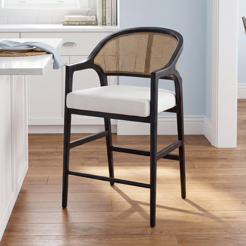 Lawler 25" Bar Stool, Black