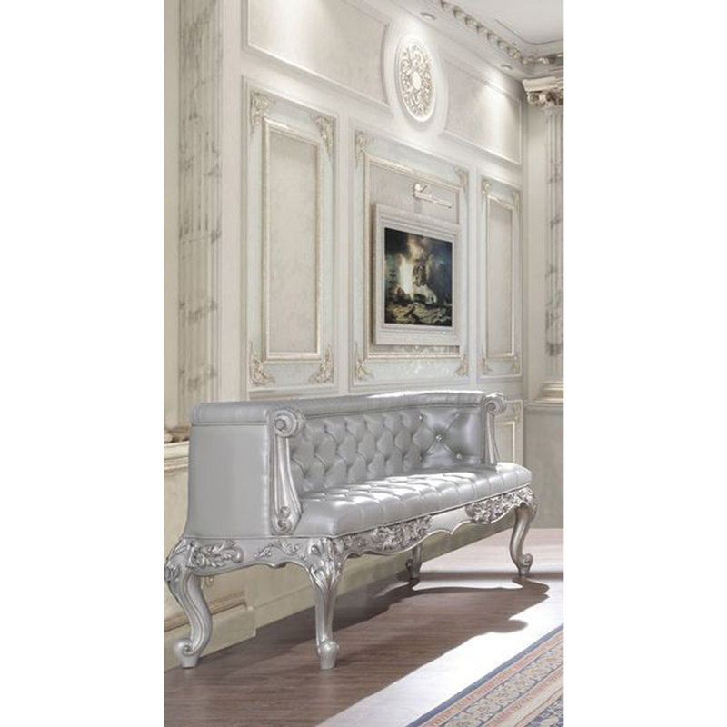 Faux Leather Upholstered Bench
