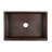33" Hammered Copper Apron Front Single Basin Kitchen Sink w/ Scroll Design