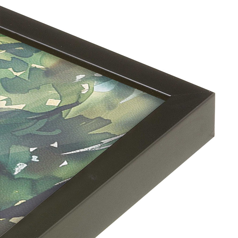 «Coastal Greeting», ensemble de 2 pièces encadrées par Azure Artisanal Studio, Noir satiné, H 37 po x l 50 po x P 1,25 po