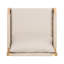 Sièges de loisirs en corde beige et bois avec une conception légère et confortable, une largeur spacieuse et des caractéristiques ergonomiques