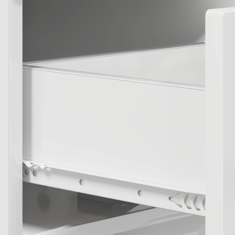 33.5 cm W Bedside Table, High Gloss White