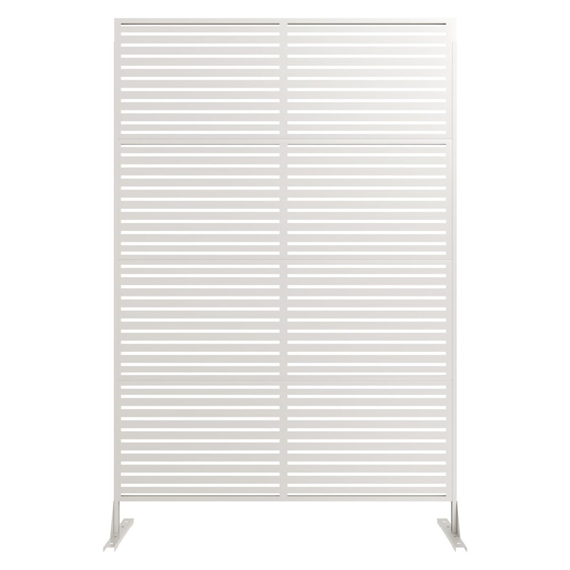 Clôtures de jardin décoratives en métal - H 72 po, Blanc