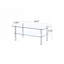 Table basse avec plateau en verre transparent