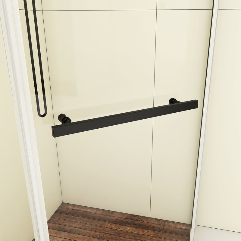 Cabine de douche d'angle semi-sans cadre 36 "x 72", Noir mat