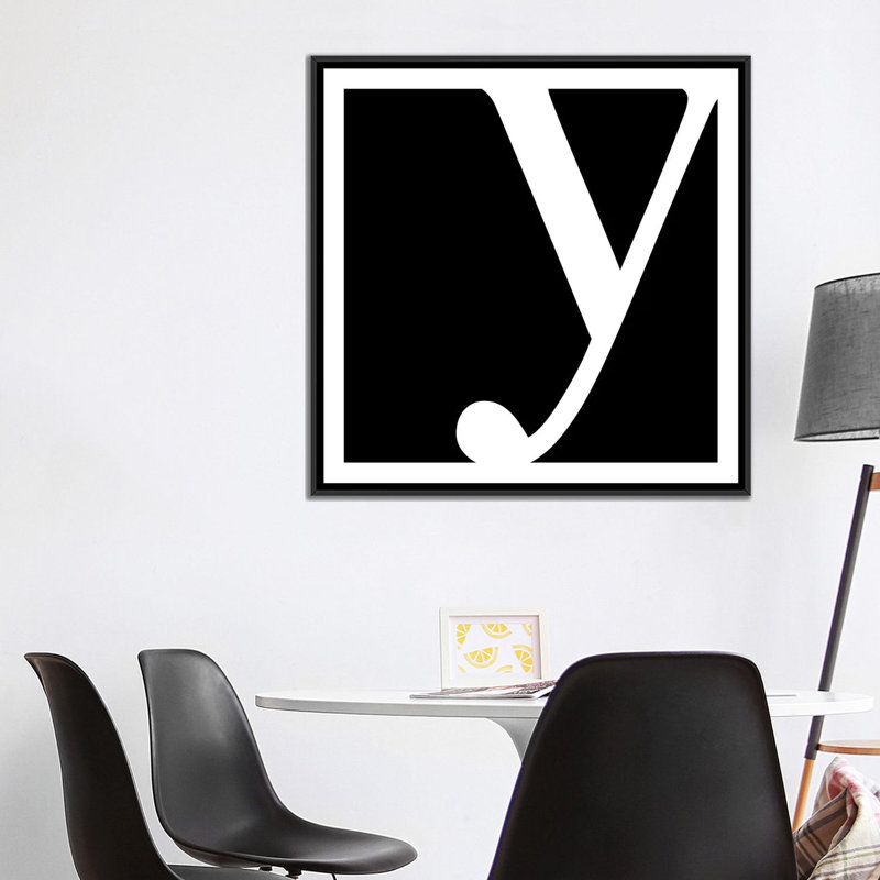 «The Type», art textuel sur toile en noir et blanc TOA77, Toile, H 37 po x l 37 po x P 1,5 po
