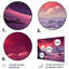 Mauve azur, espace, désert I, art mural en métal-519068633