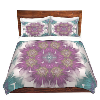 DiaNoche Duvet Cover Sets Microfiber by Pam Amos - Kaleidoscope Flowers