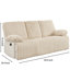 Canapés en velours côtelé beige peu encombrant, fauteuil inclinable moderne avec porte-gobelets dissimulés pour les petits salons