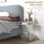 Table de bout en verre transparent