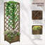 Lit de jardin surélevé en bois avec treillis Outsunny, boîte à fleurs sur pied de 57 po pour plantes de vigne