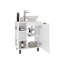 Allegra Floating Vessel Sink Bathroom Vanity, Double Doors, And Storage Shelf, White-131640331