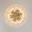 6 - Light Tiered Ribbed Shades Glass Globe Semi Flush Mount