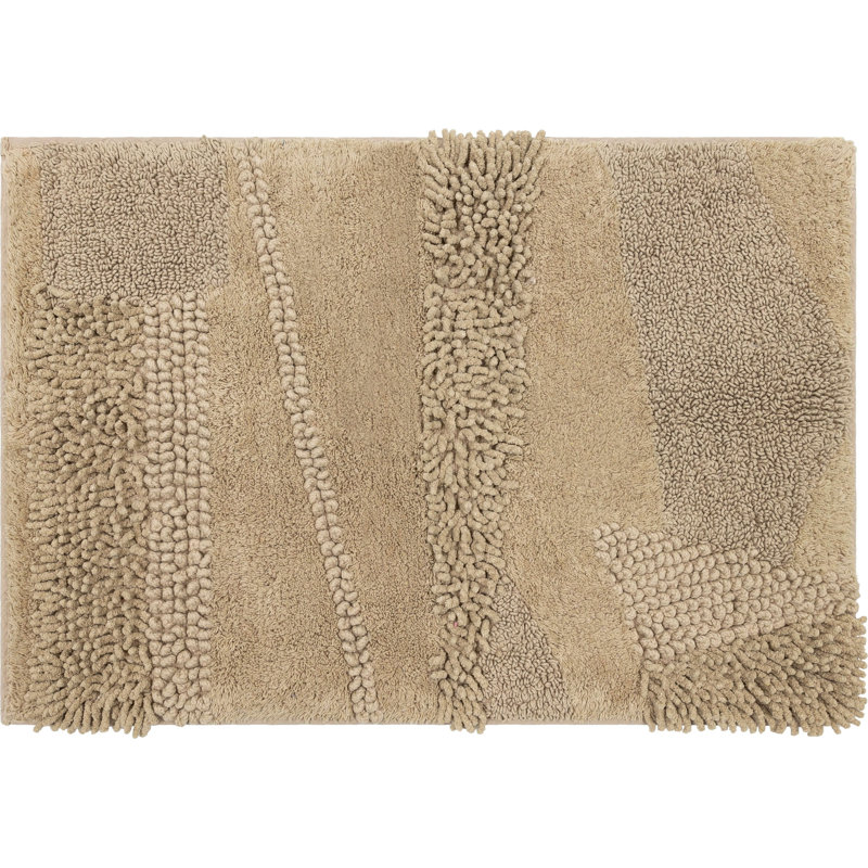 Tapis de bain lavable à la machine antidérapant Laverne, L 21 po x L 34 po, Taupe