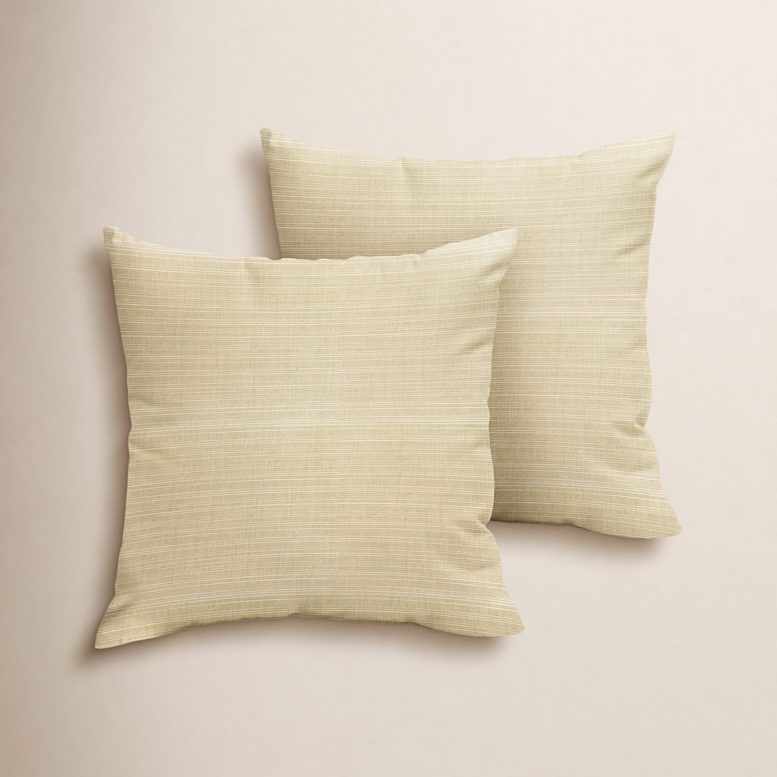 Greer Sunbrella® Throw Pillow, 20" x 20", Dupione Sand