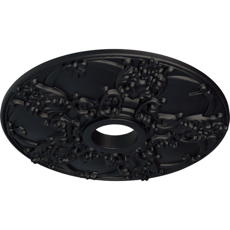 Médaillon de plafond Endurathane Nottingham, DO 18 po x P 3 1/2 po x P 1 1/2 po (convient aux auvents jusqu'à 4 5/8 po), fini étain peint à la main