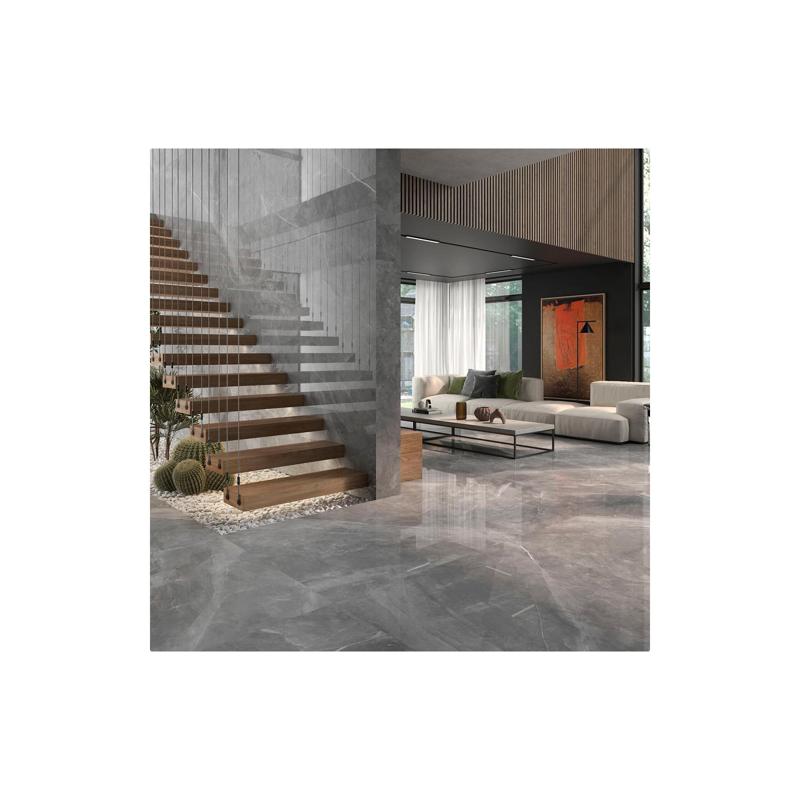 Magi 12" x 24" Polished, Gris
