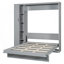 Grand lit escamotable, lit escamotable avec tablettes et garde-robe-778181188