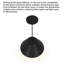 Luminaire suspendu noir à DEL de 22 pouces de diamètre, adapté aux salons, aux chambres à coucher, aux cuisines, etc.-934628145-934628300