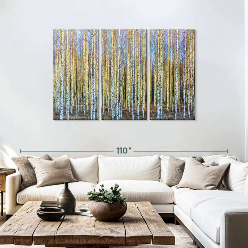 Harnek Shedding Birch Trees, 48" H x 74" W