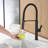 20.3" Modern Single Handle Pull Out Kitchen Faucet, 2 Flow Modes-128966330