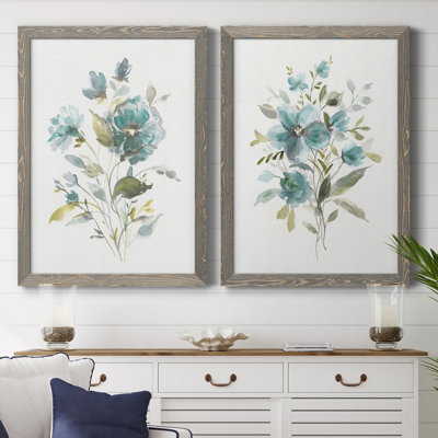 Linen Botanical I - Ensemble de 2 reproductions d'art
