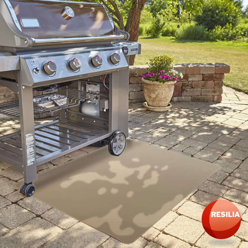 Plastic Grill Grid Mat, Tan Orange Peel
