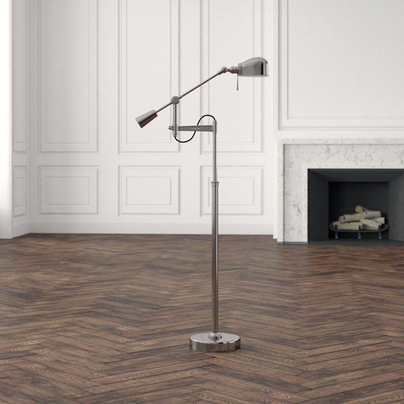 Boom Task Floor Lamp, Polished Nickel