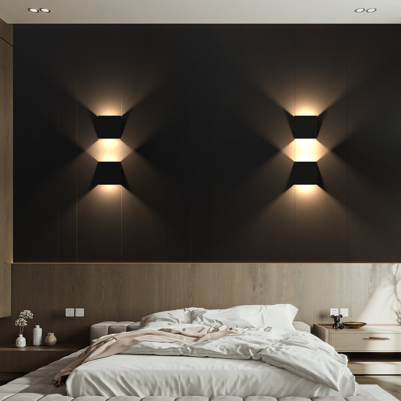 Shume Black Hardwired Integrated LED Outdoor Sconce