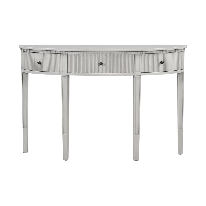 Console de rangement avec trois tiroirs Crestview, Blanc antique