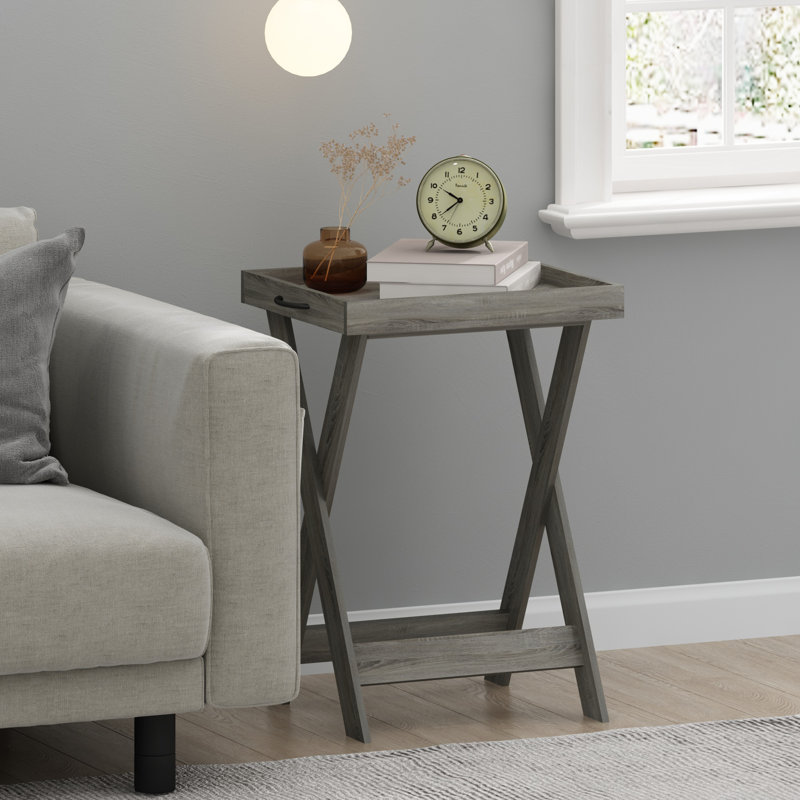 Table de bout avec plateau Verim, Chêne français