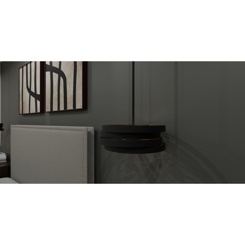 Miko 3 - Light Matte Black Geometric Pendant