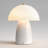  11" Modern White Mushroom Cordless Rechargeable Ceramic Table Lamp with Touch Control 3-Level Dimming Type-C Charging for Bedroom Living Room Study and Outdoor-112392717