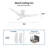 44 Inch 3 Blades DC Motor Ceiling Fan without light