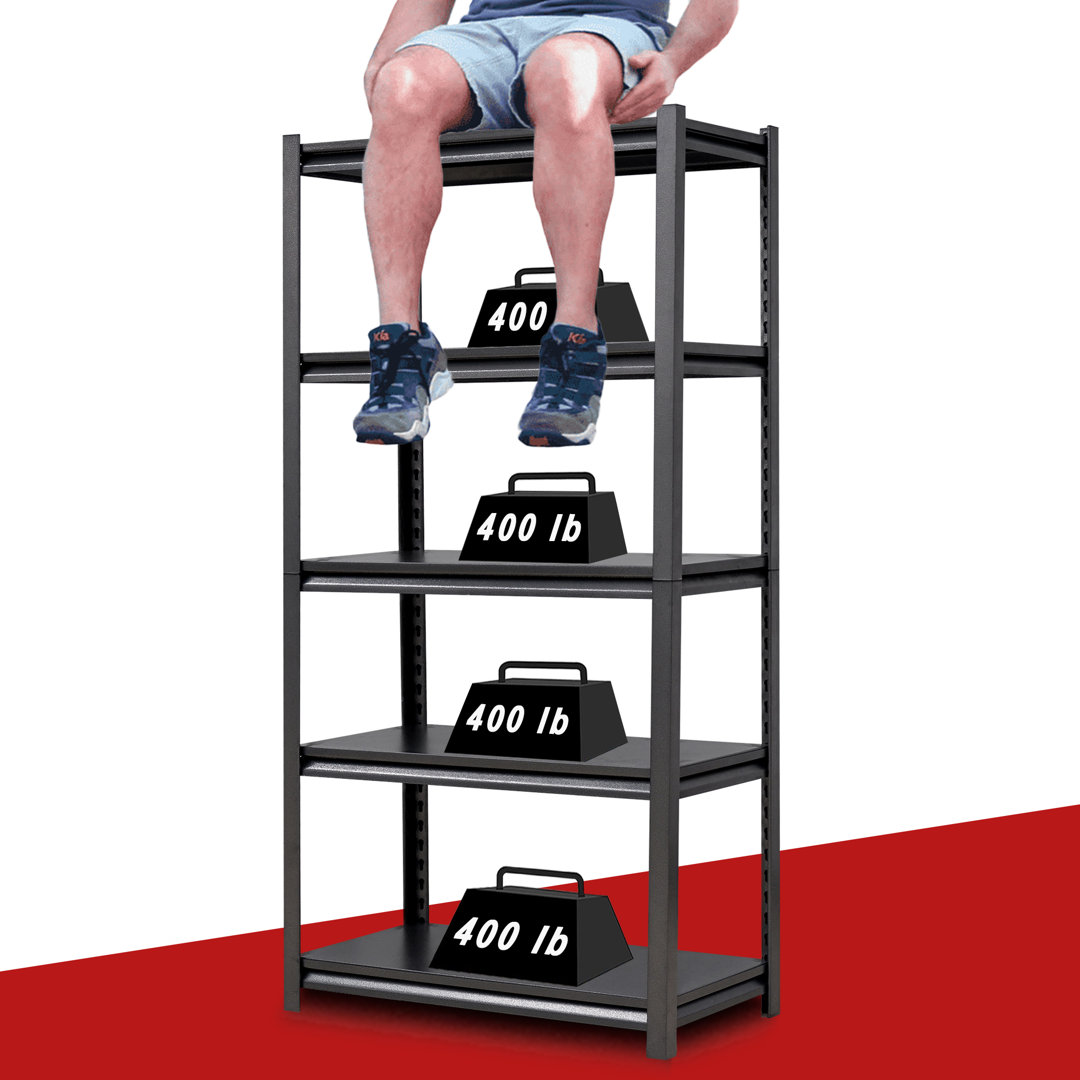 Labryan 5-Tier Adjustable Metal Shelving Unit, Heavy Duty Shelving Utility Rack For Garage Basement Kitchen Rebrilliant