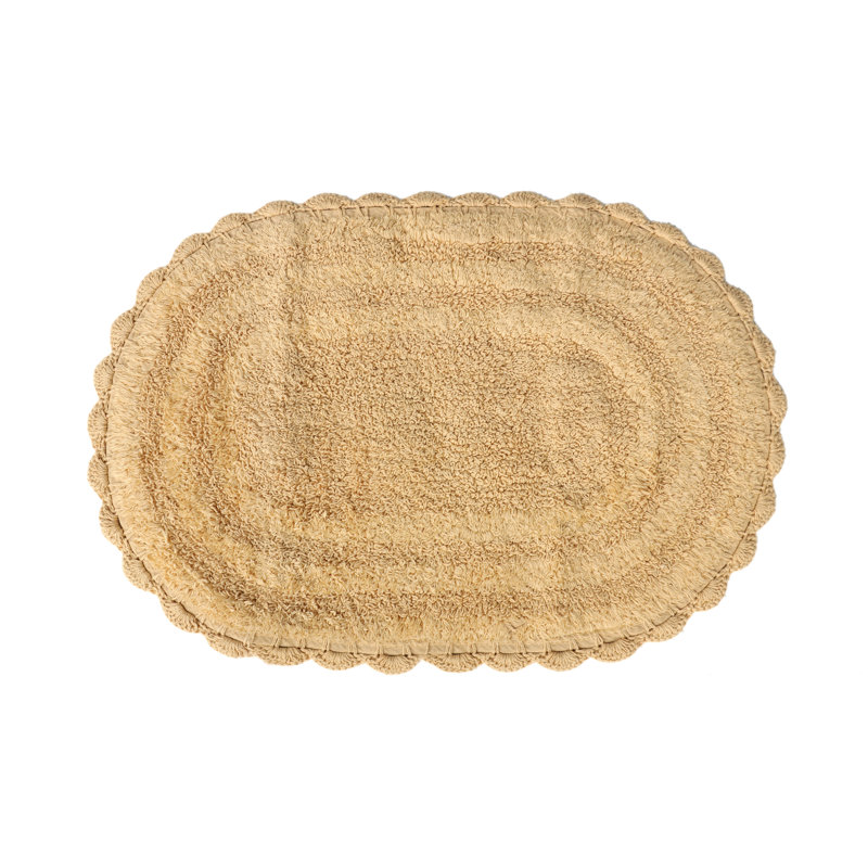 Tapis pour salle de bain 100% coton, Beige