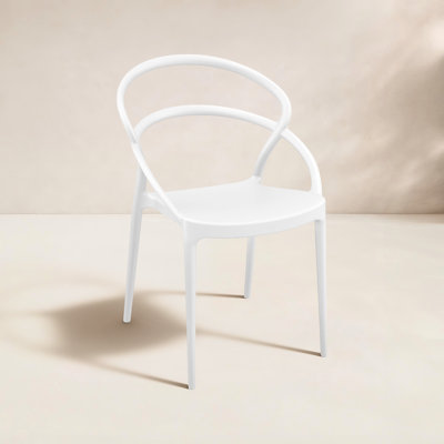 Chaise d'appoint empilable pour patio Farrah