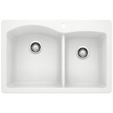 Diamond SILGRANIT 33" L x 22" W Double Bowl Drop-in/Undermount Kitchen Sink