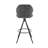 26-Inch Swivel Counter Height Bar Stool In Charcoal Fabric And Black Finish, Perfect For Modern Kitchens And Bars-1606179392