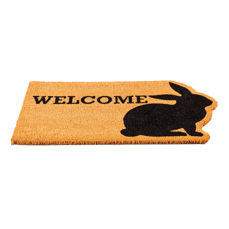 Bunny Welcome Shaped Coir Mat