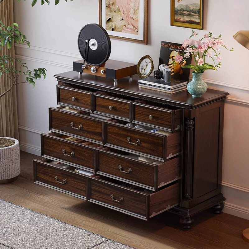 Walnut Solid Wood Rectangular Dressers & Chests