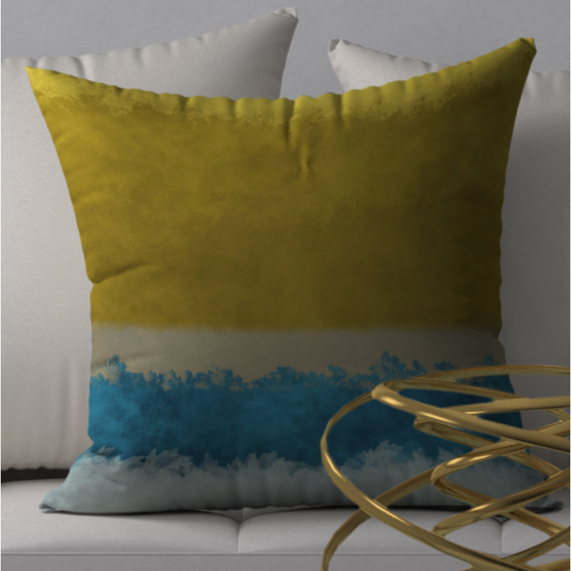 Housse de coussin décoratif carrée et insert, 18 po x 18 po