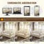 Canapé Chesterfield rembourré en velours avec garniture cloutée et accoudoirs roulés, canapé de style Mid-Century moderne capitonné, comprend 1 oreiller-404925061