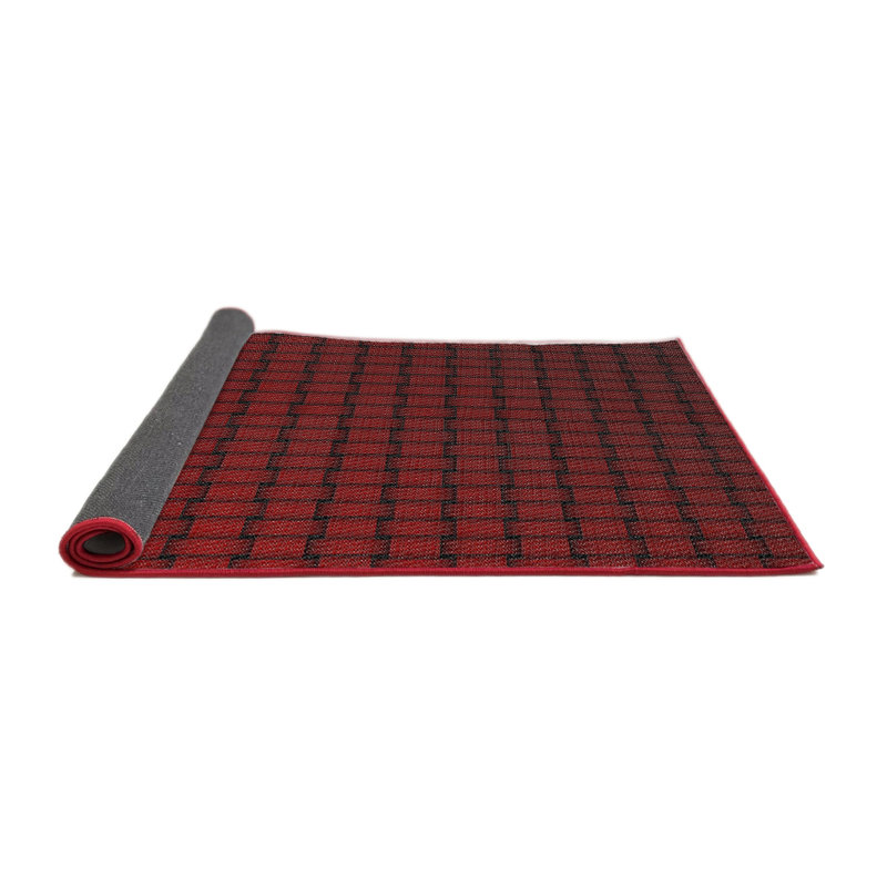 Tapis de zone marron à motifs, Carré 8 pi