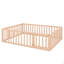 Structure de lit pour grand lit en bois avec clôture et porte-124917792-124917797