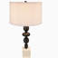 D15x29,5 "Lampe de table noire et blanche avec corps rond à quatre niveaux (assemblage de l'abat-jour requis)-1856630416