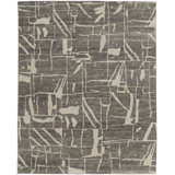 Sutton Transitional Abstract, Taupe/Ivory Area Rug