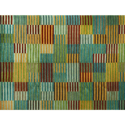 Caryl One-of-a-Kind 8'7" X 11'6" New Age Wool Area Rug in Blue