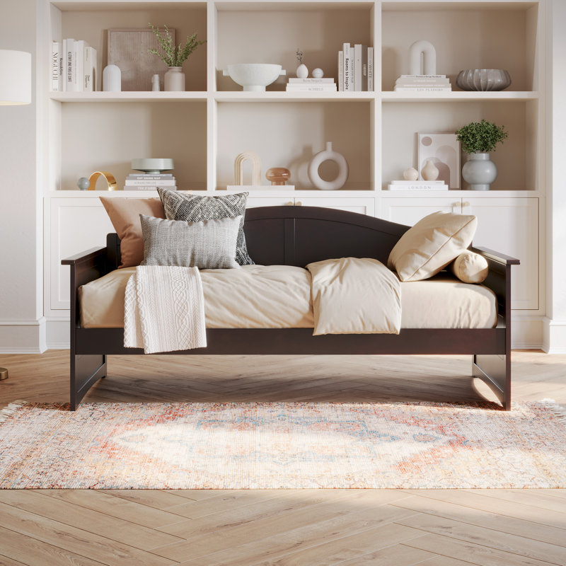 Amalya Modern Solid Wood Twin Daybed, Espresso