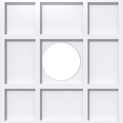 Médaillon de plafond contemporain 20 po x P 6 po x P 7 po x P 1 po Rubik